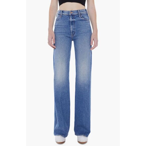 MOTHER Denim - MOTHER  The Hustler Roller Heel High Waist Flare Jeans Tropic Like It's Hot 34
